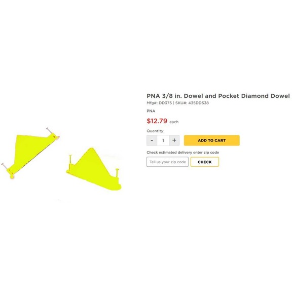 (PK-15) 3/8 in. Diamond Dowel System Pocket Formers, DD2V375-PF - Free Ship - Picture 2 of 7